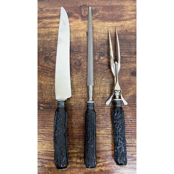 Set of Universal‎ Resistain Serving Knife & Fork with Sharpener! 1 - Picture 2 of 7